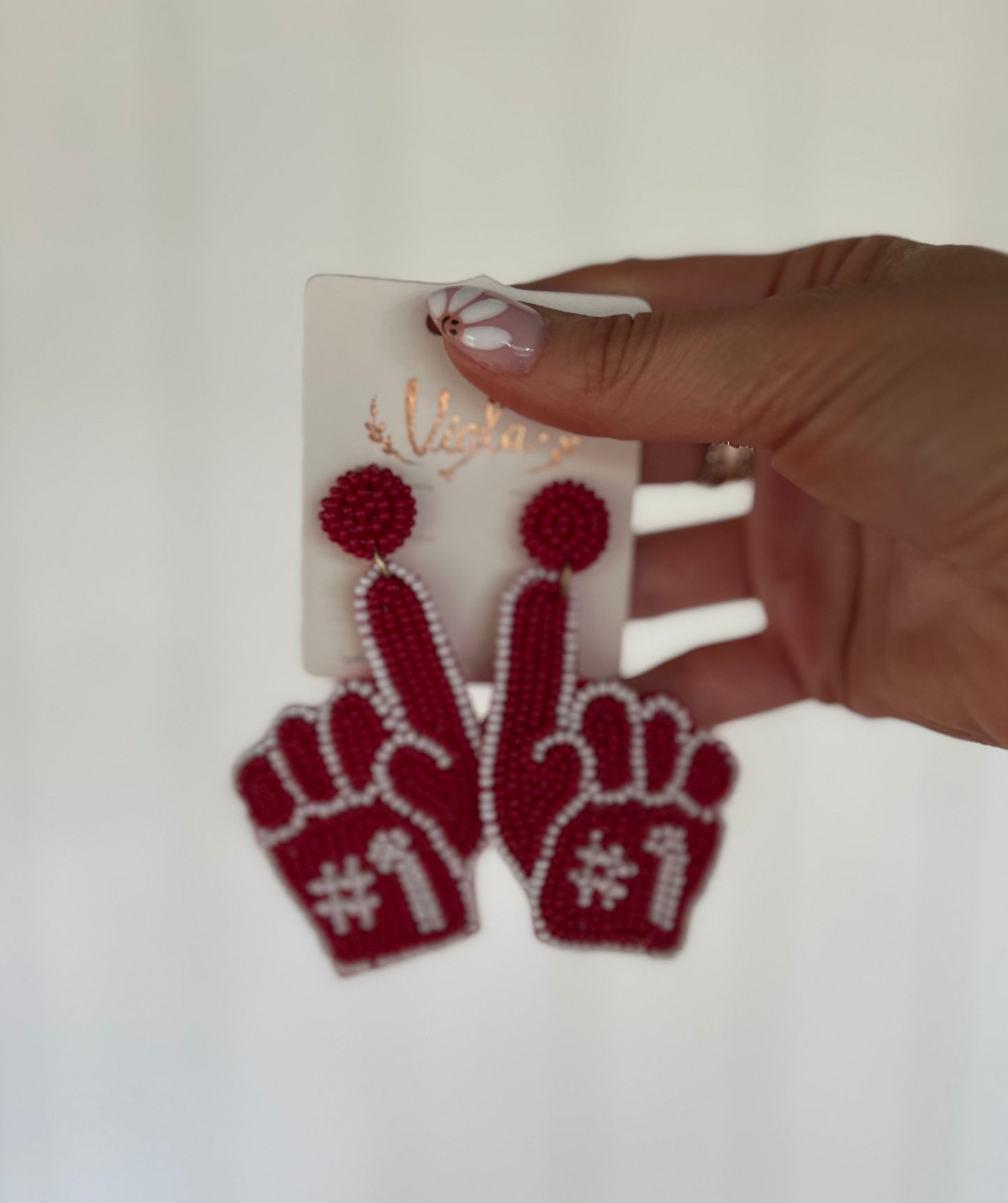 #1 Team Beaded Earrings