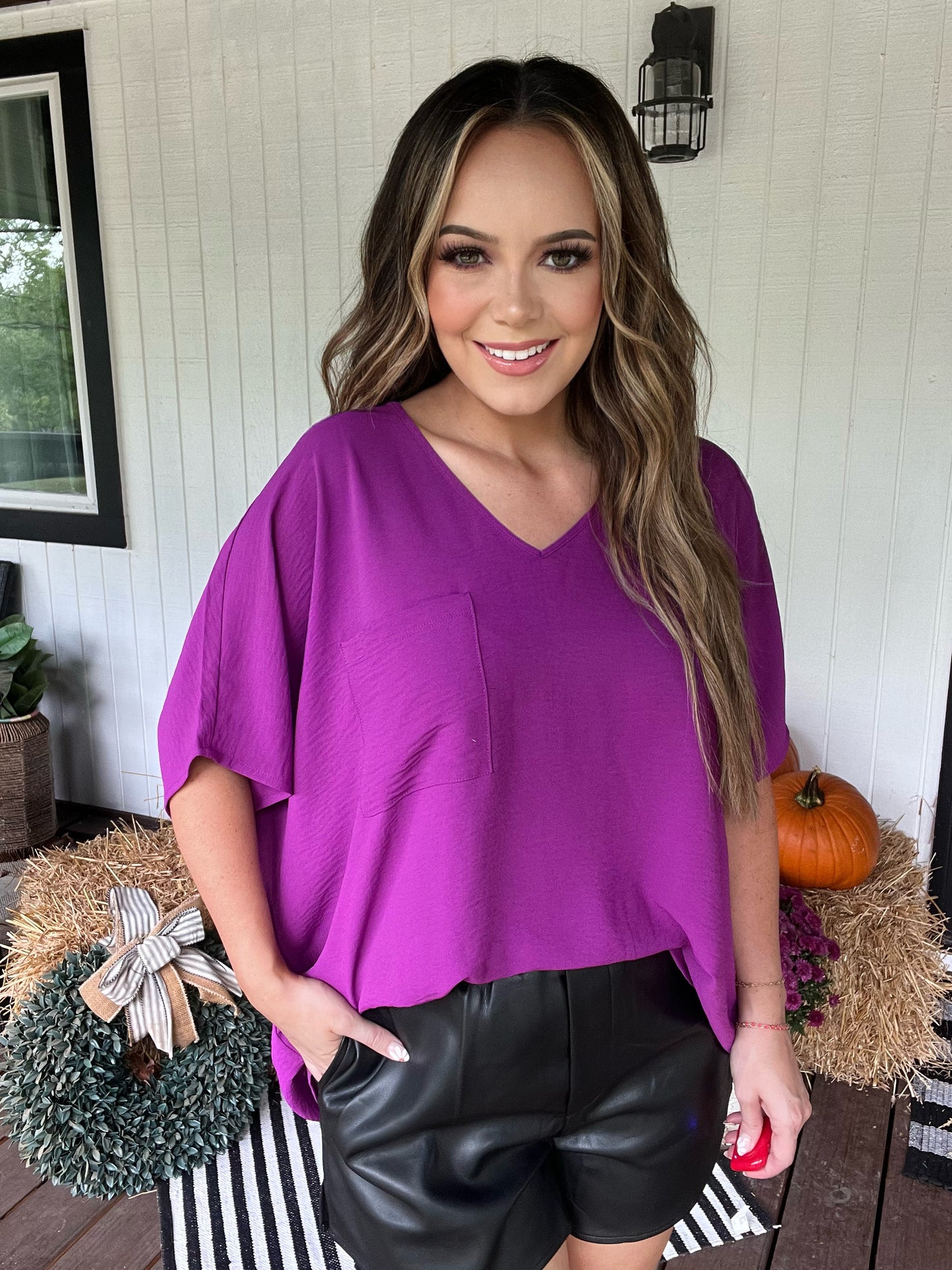 Airflow V-Neck Basic Top