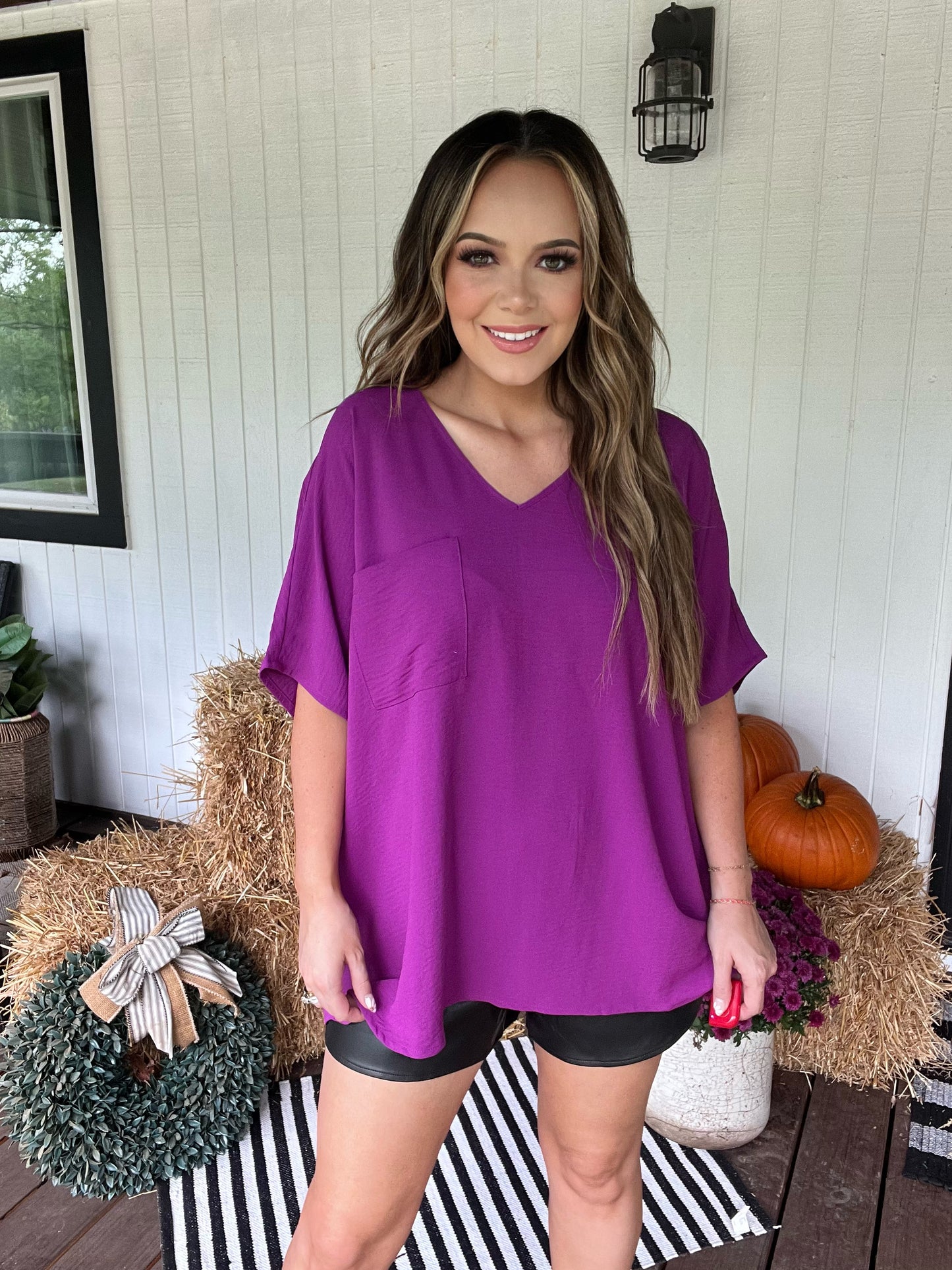 Airflow V-Neck Basic Top