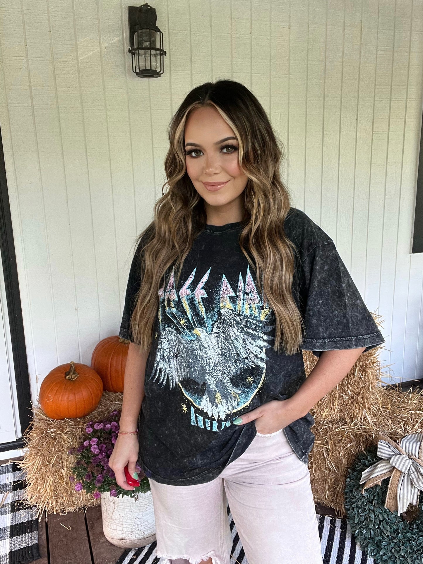 Free Bird Acid Washed Tee