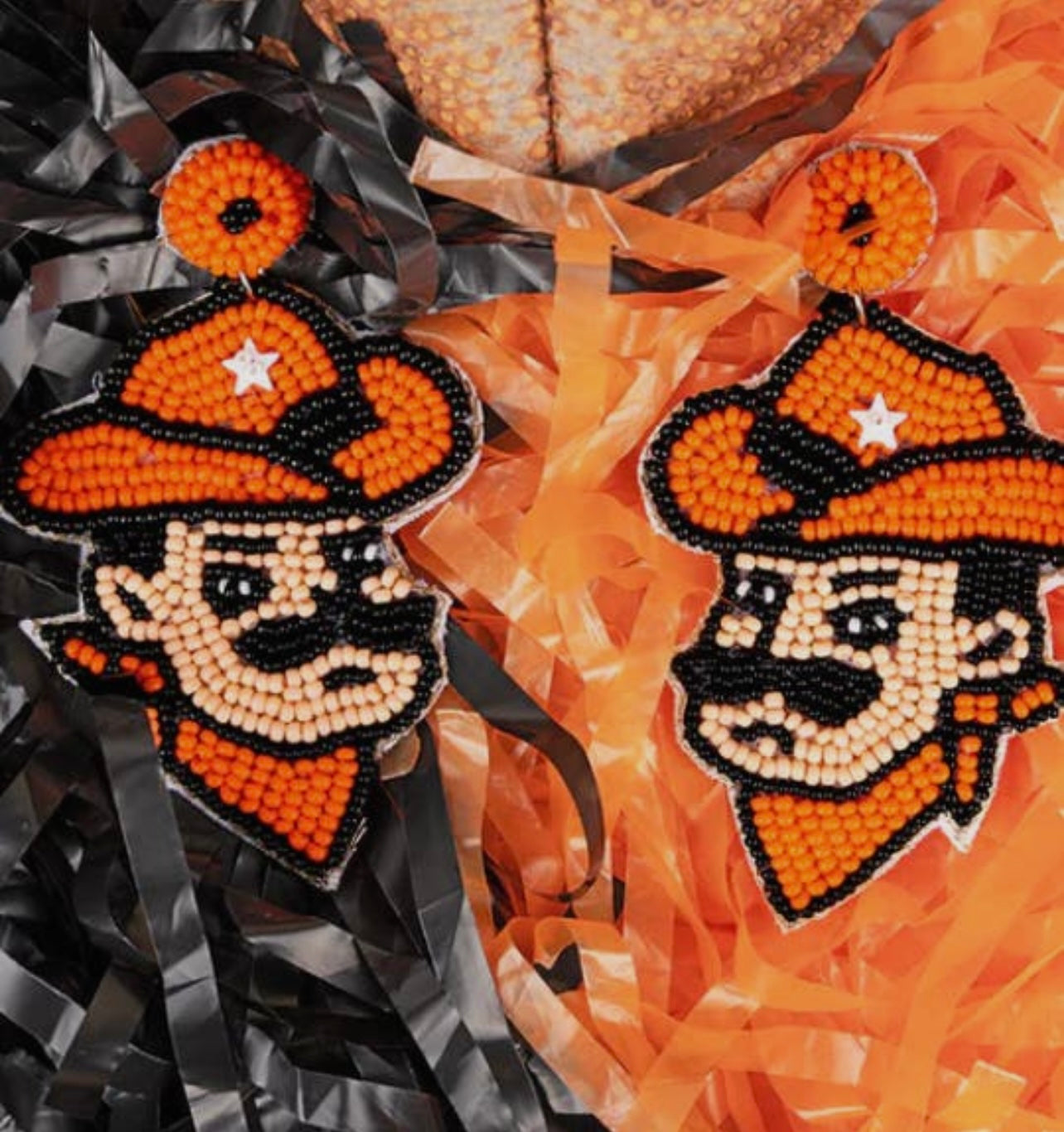 Pistol Pete Beaded Earrings
