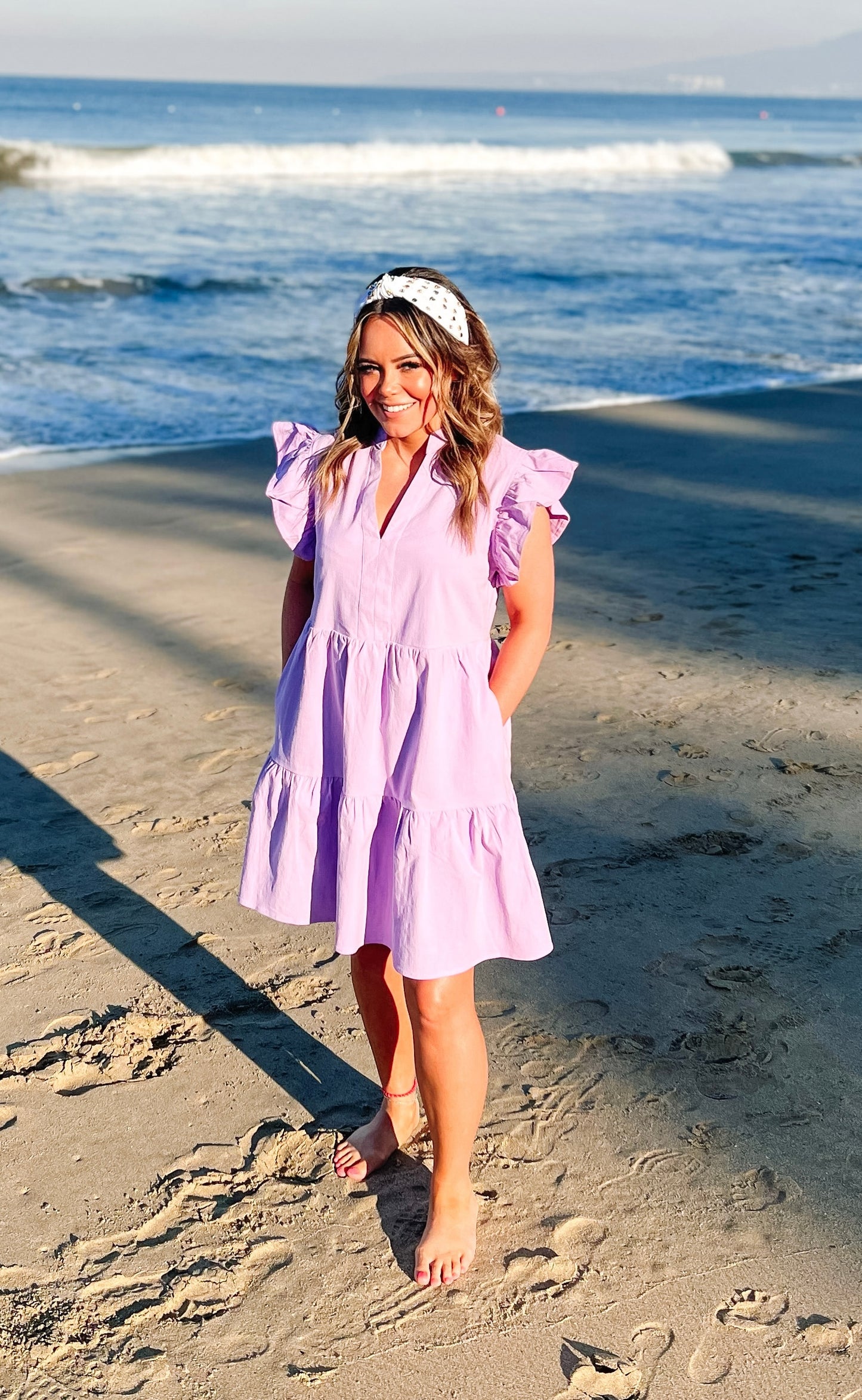 Lavender Ruffle Dress