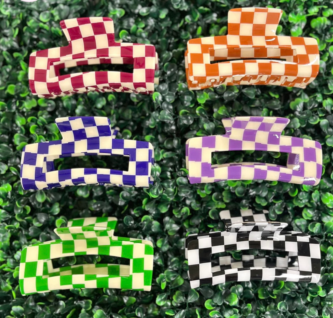 Checkered Claw Clip