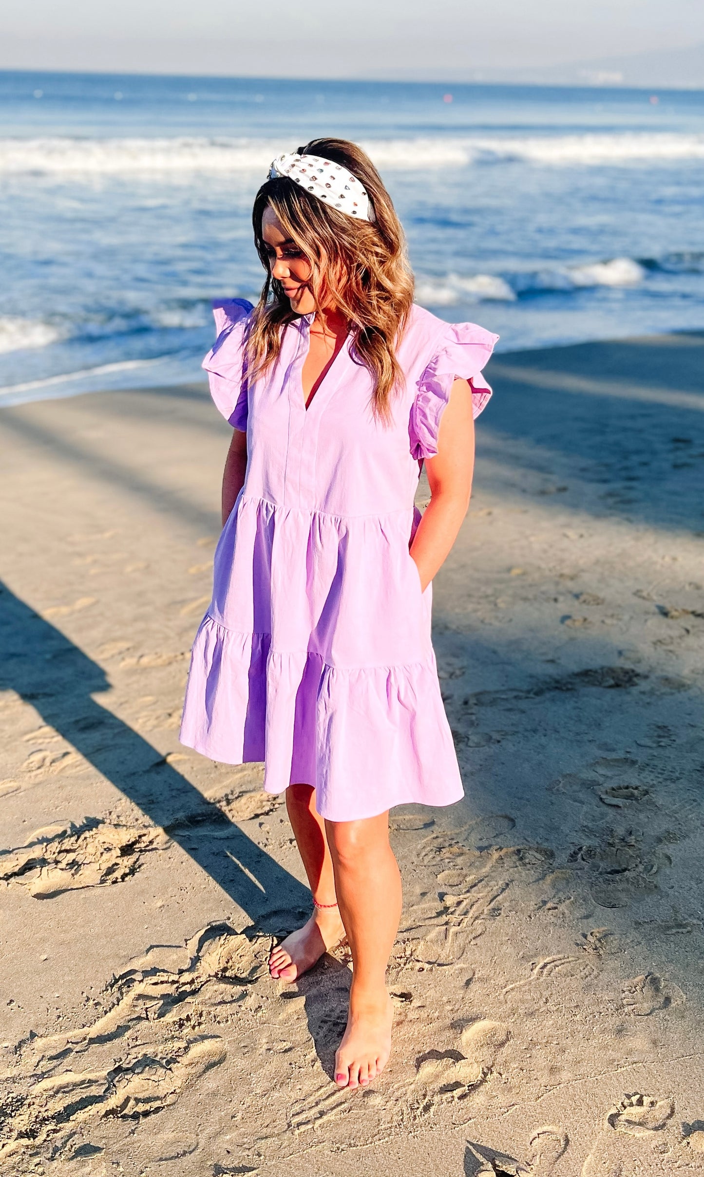 Lavender Ruffle Dress