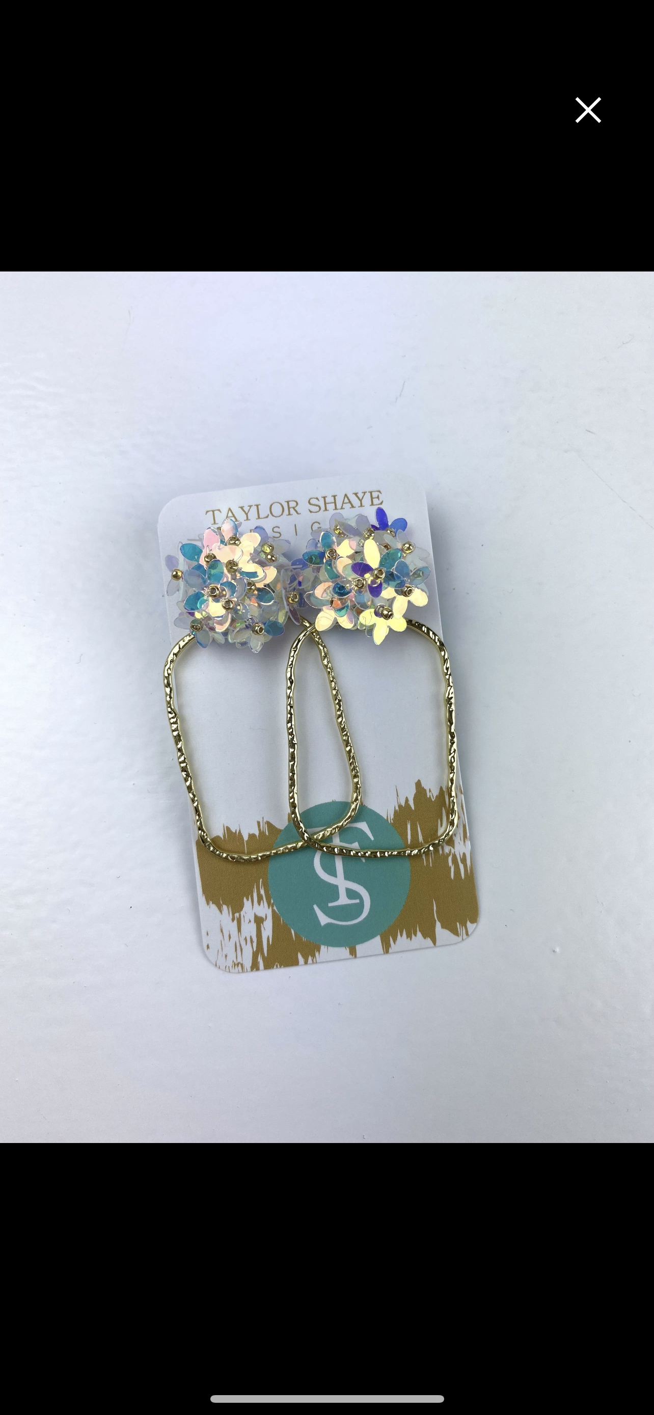 Iridescent flower hoops