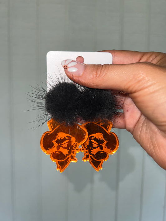 Pete Acrylic Puff Earrings