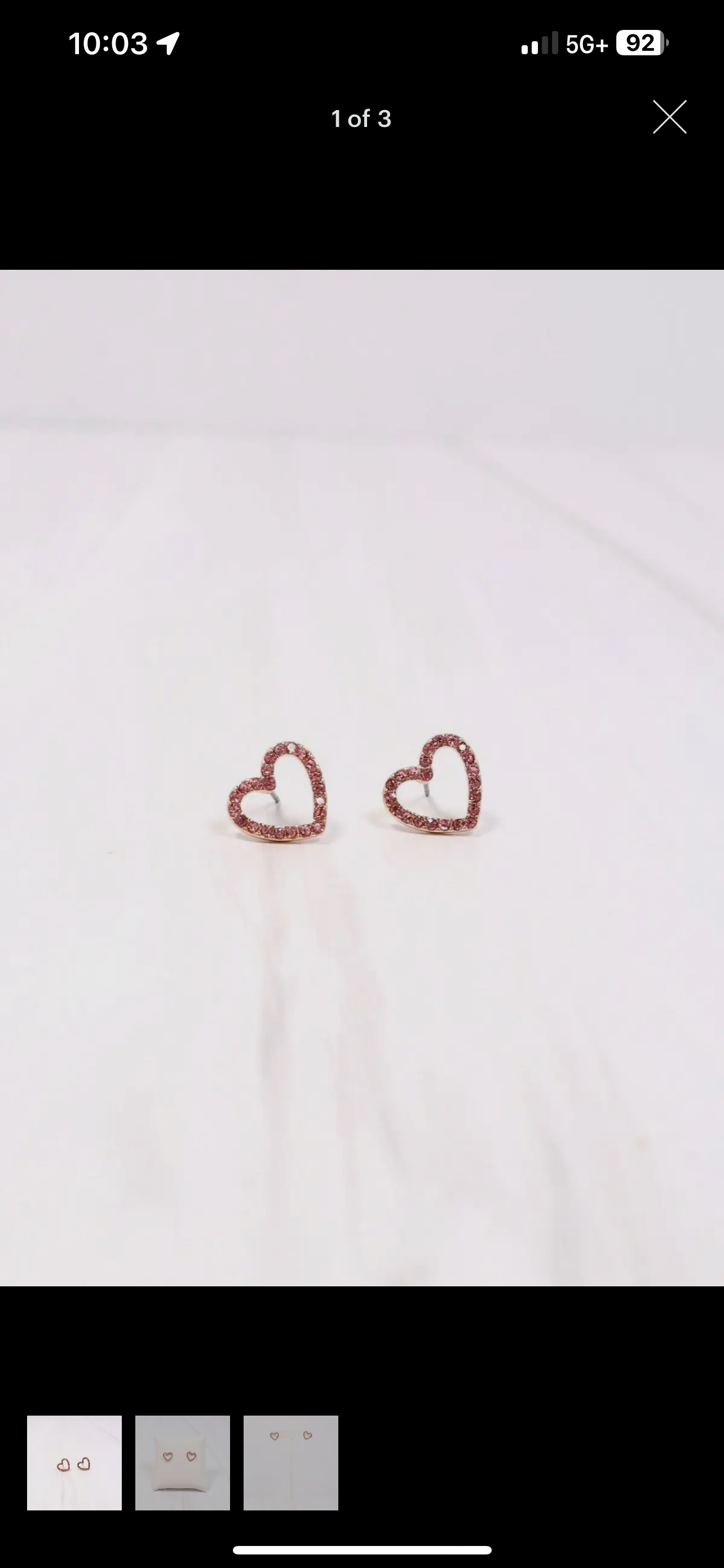 Delilah CZ Lined Heart Earrings