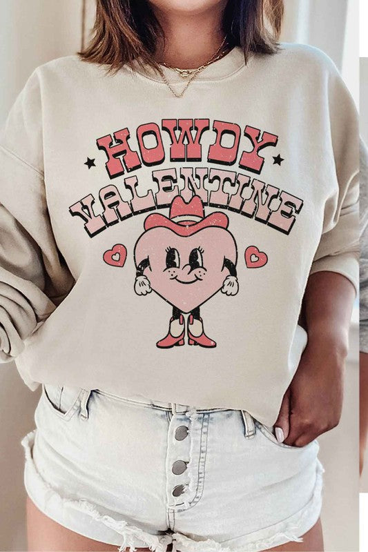 HOWDY VALENTINE GRAPHIC SWEATSHIRT