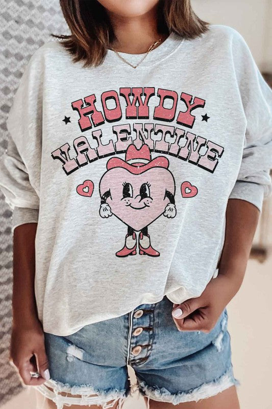 HOWDY VALENTINE GRAPHIC SWEATSHIRT