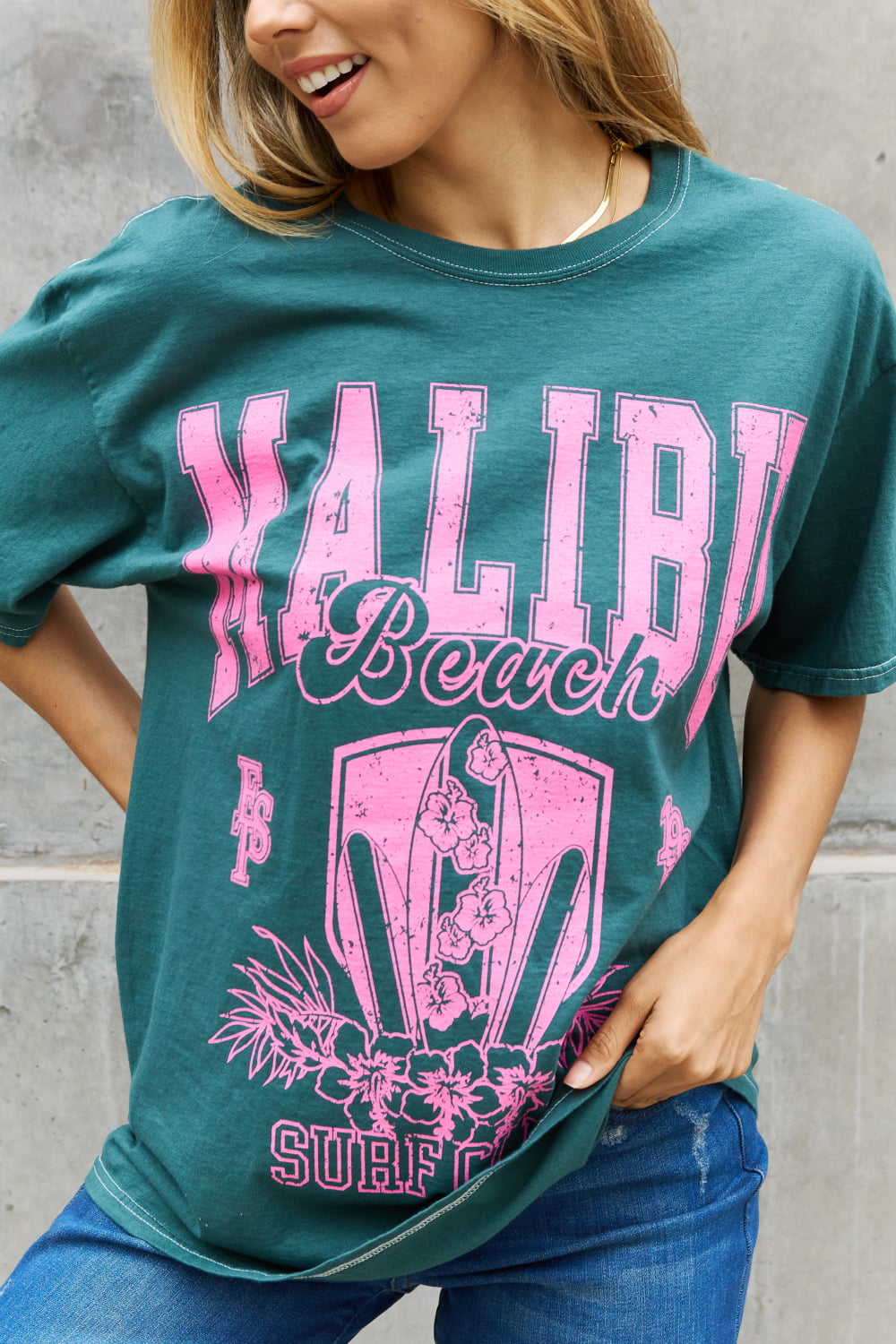 Sweet Claire "Malibu Surf Club" Graphic T-Shirt