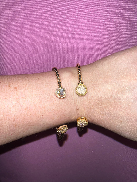 Rhinestone cuff bracelets