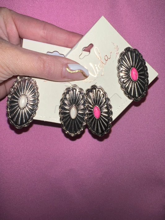 Concho earrings