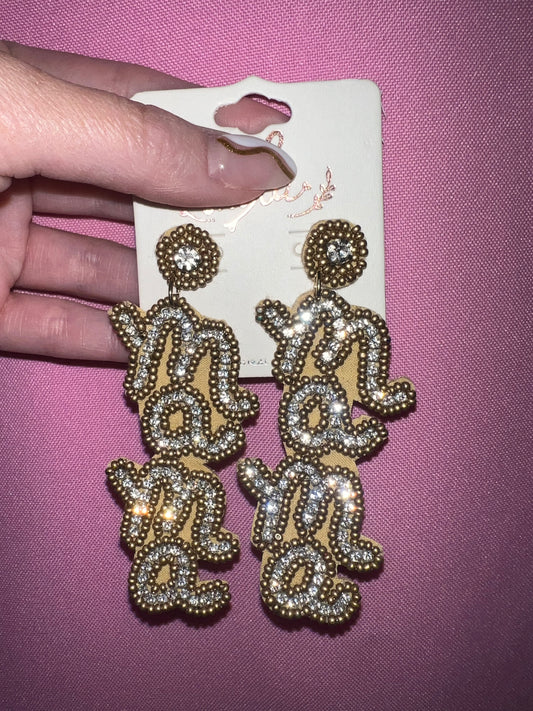 MAMA beaded earrings