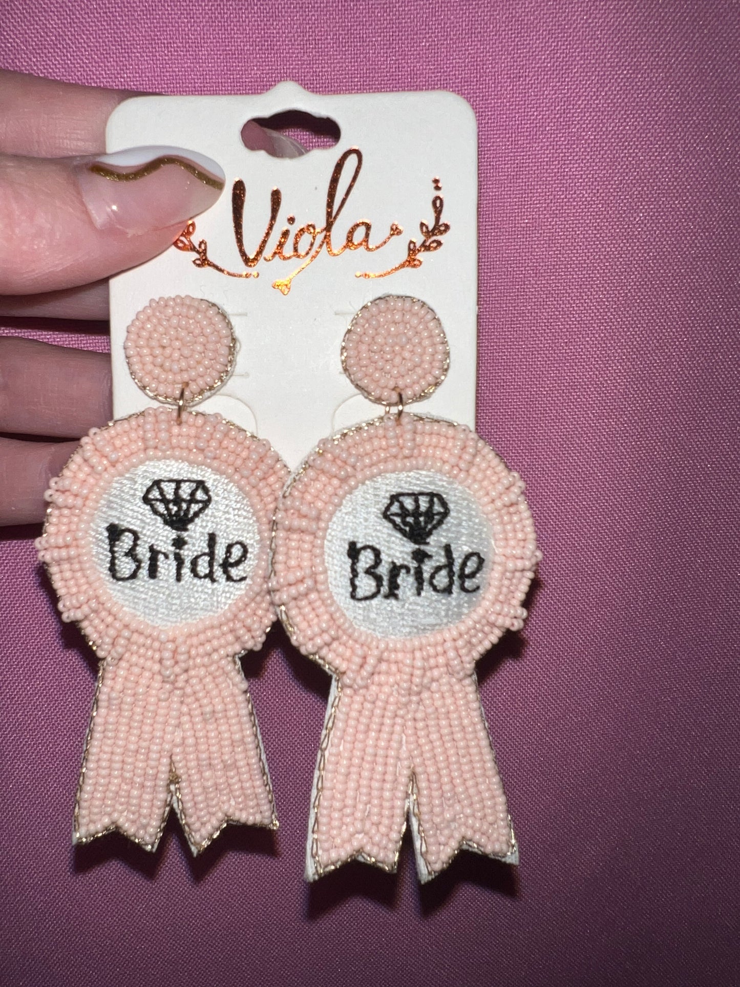 BRIDE beaded earrings