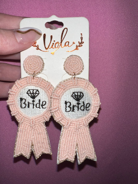 BRIDE beaded earrings